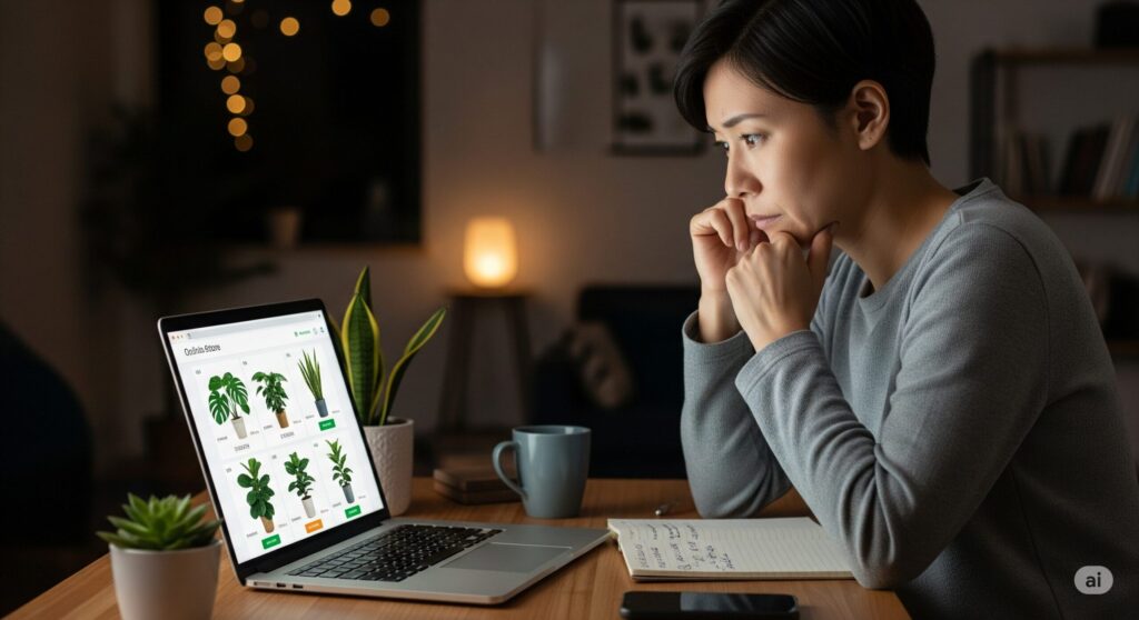 ネットだと実物が見れないから不安？