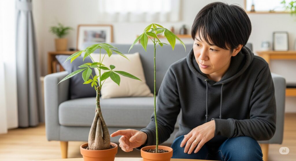 パキラの株の見分け方で重要な点