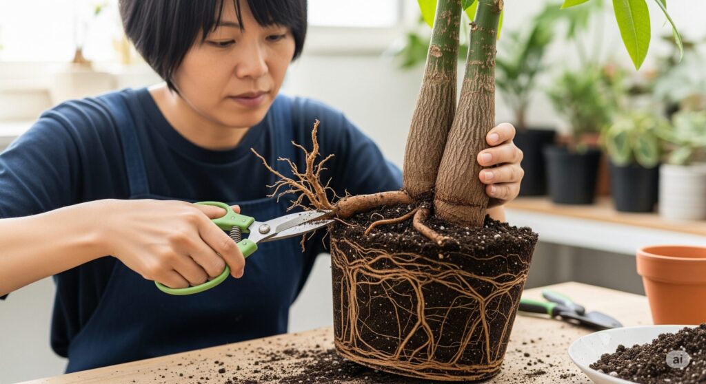健康な成長のために根っこを切るとは？