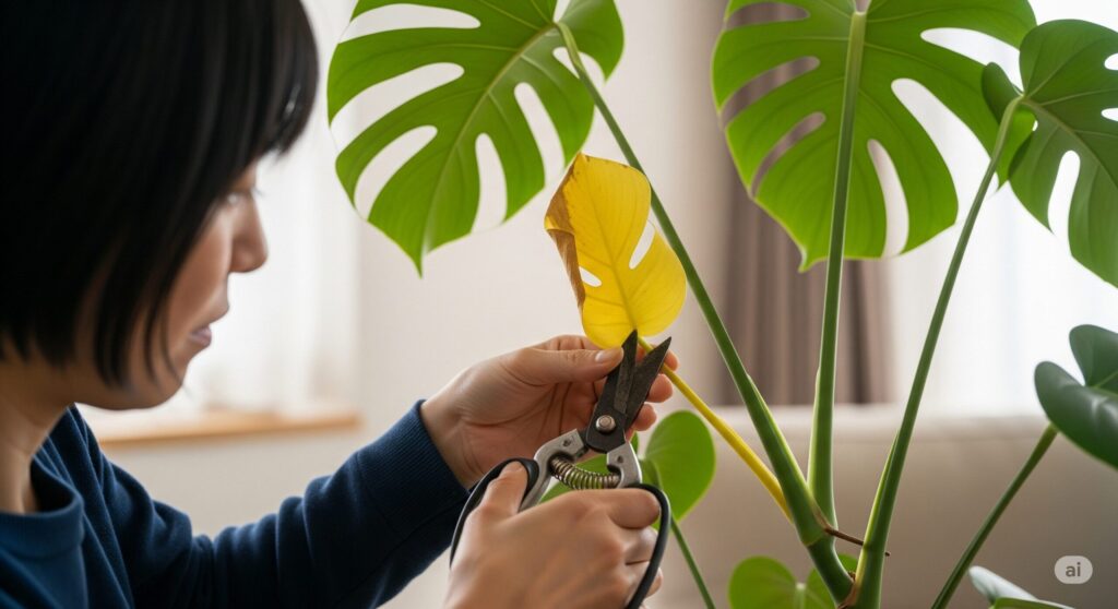 枯れた葉はどこから切る？