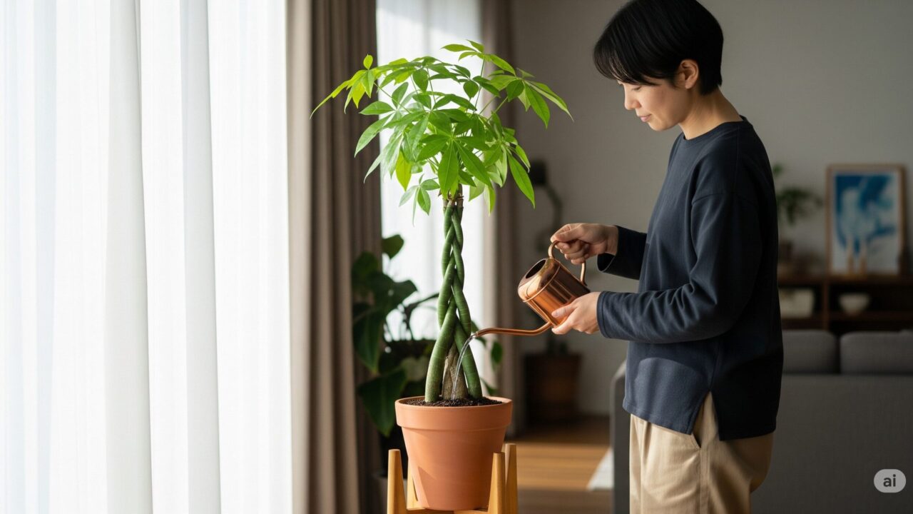 編んだ後のパキラの育て方
