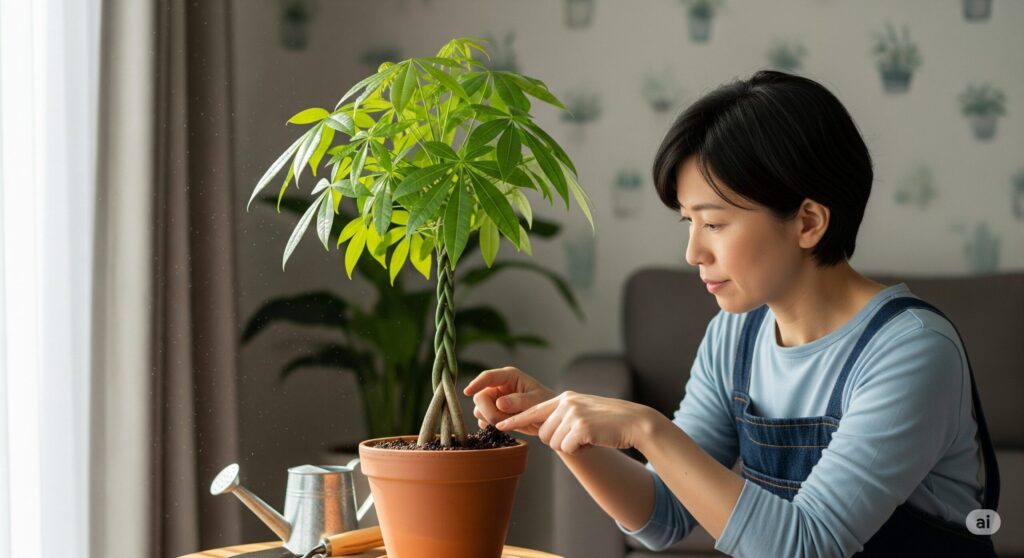 肥料の前にパキラの土は何がいいか確認