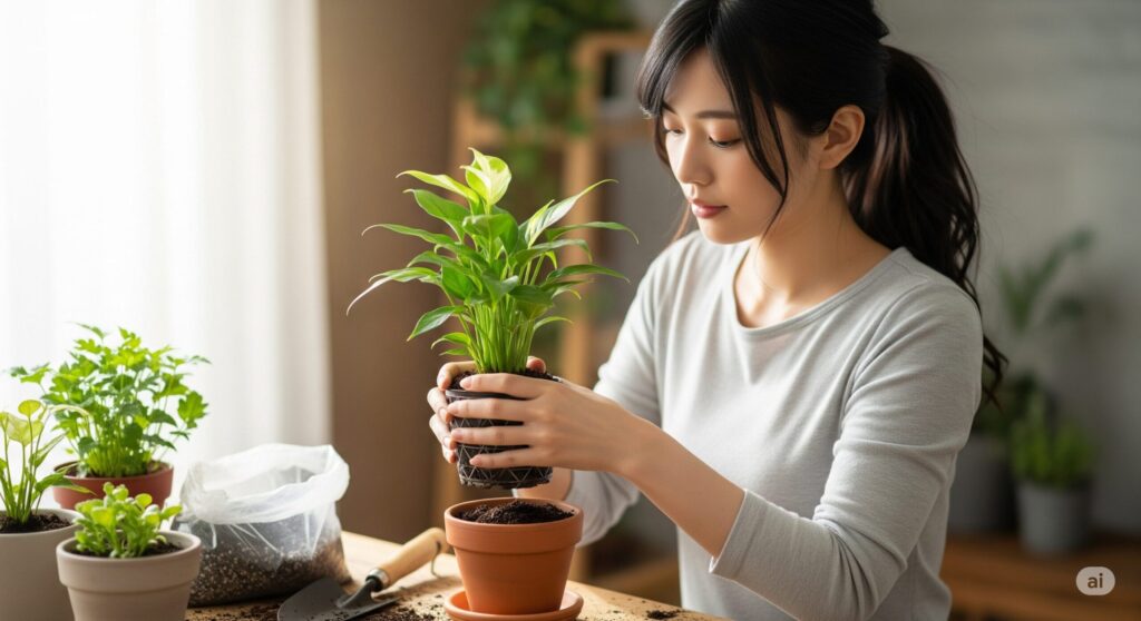 購入した後の植え替え