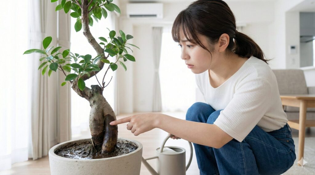 誤った水やり頻度による根腐れ症状