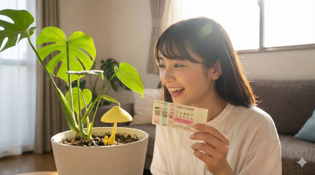 きのこが生えると宝くじが当たる？花言葉とジンクス