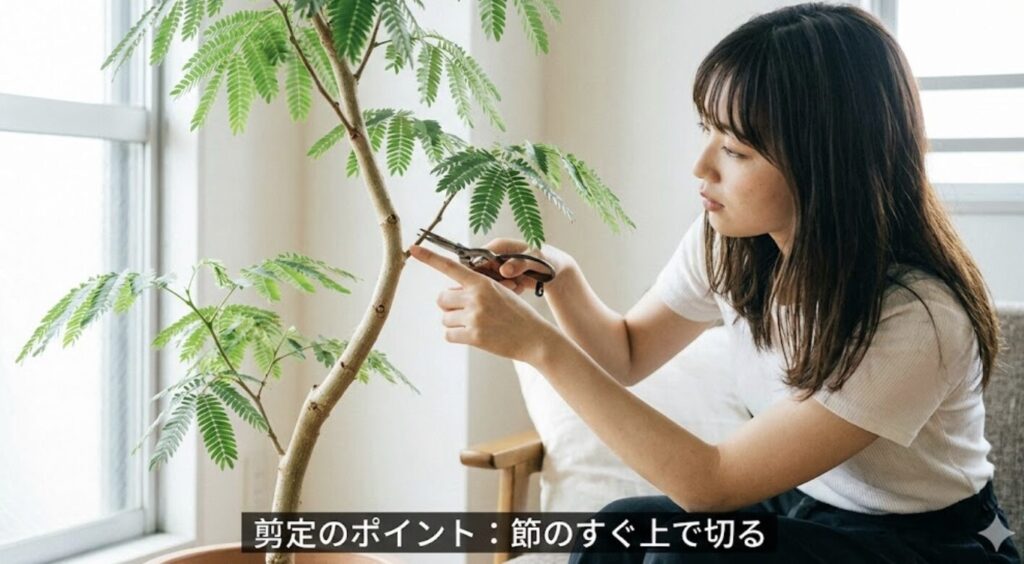 剪定でどこを切るか見極める節の位置と切り方