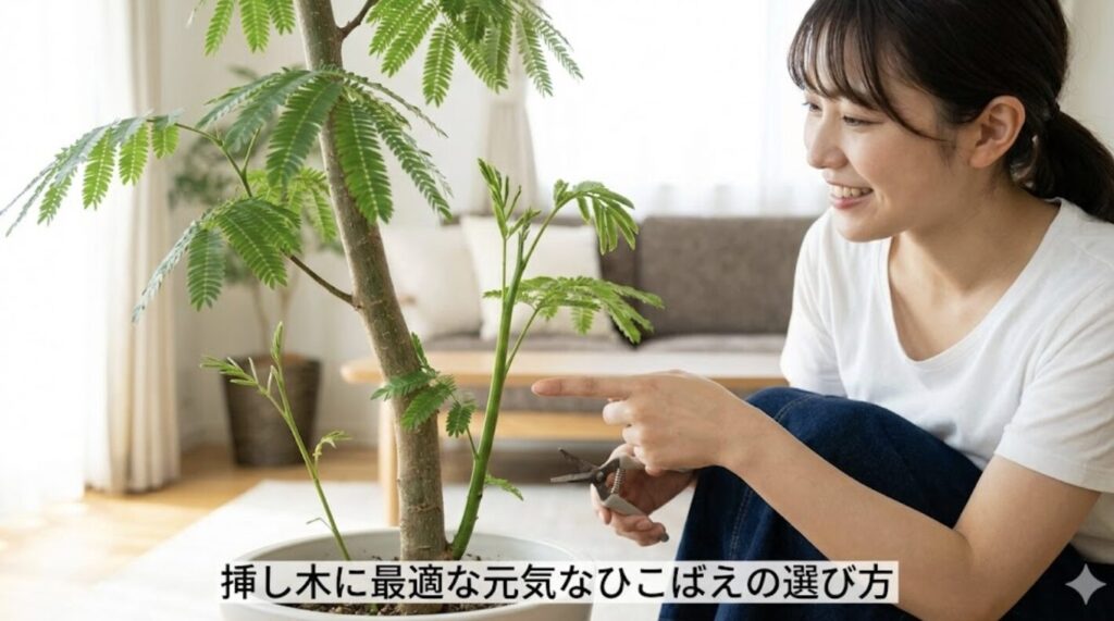 挿し木に最適な元気なひこばえの選び方