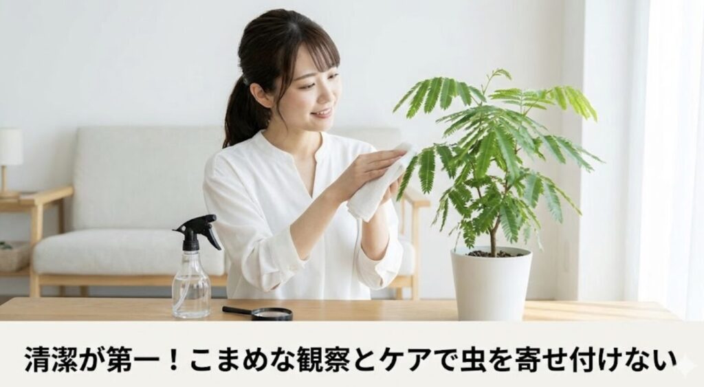 室内での虫の発生を防いで清潔に育てるコツ