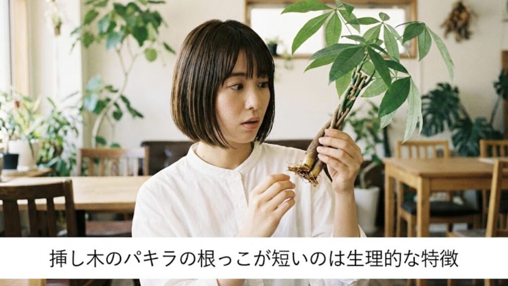挿し木のパキラの根っこが短いのは生理的な特徴