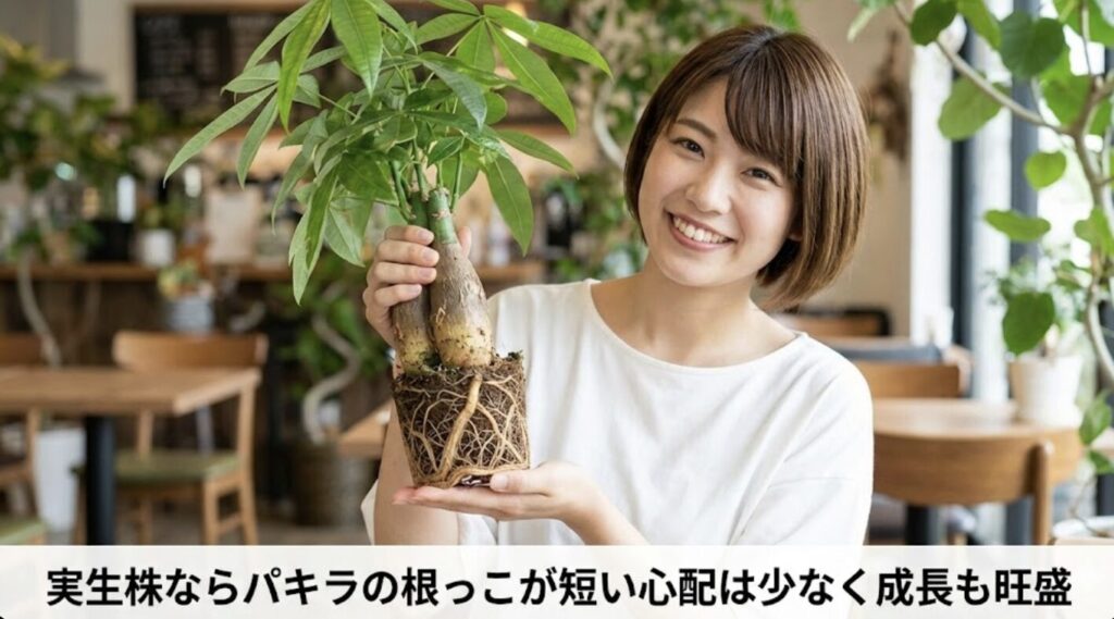 実生株ならパキラの根っこが短い心配は少なく成長も旺盛