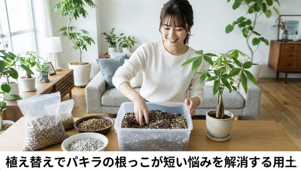 植え替えでパキラの根っこが短い悩みを解消する用土