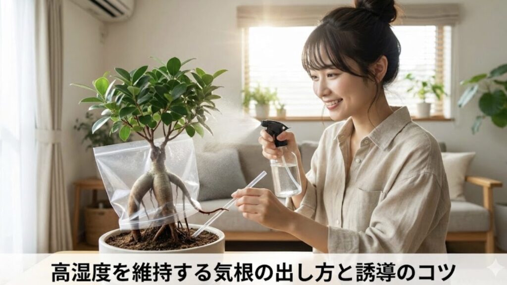 高湿度を維持する気根の出し方と誘導のコツ