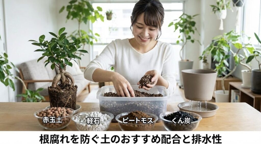 根腐れを防ぐ土のおすすめ配合と排水性