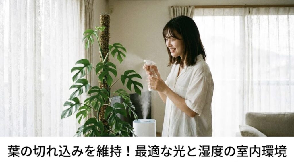 葉の切れ込みを維持するための最適な室内環境