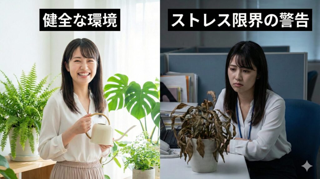 ストレス限界を知らせる警告