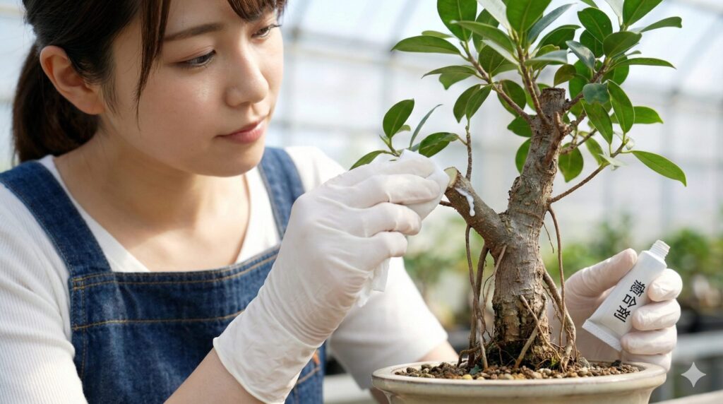 切り口のケアと樹液の処理方法