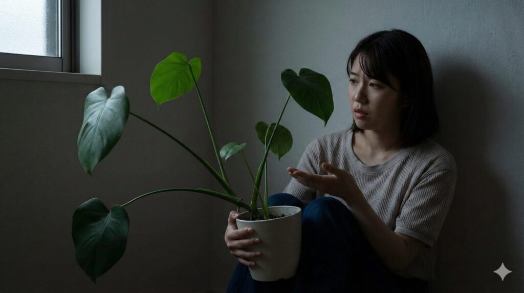 日当たり不足だとモンステラは穴が開かない