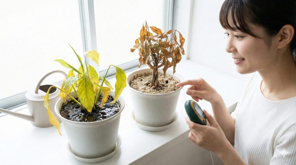 根腐れや水切れなどの生物学的な原因