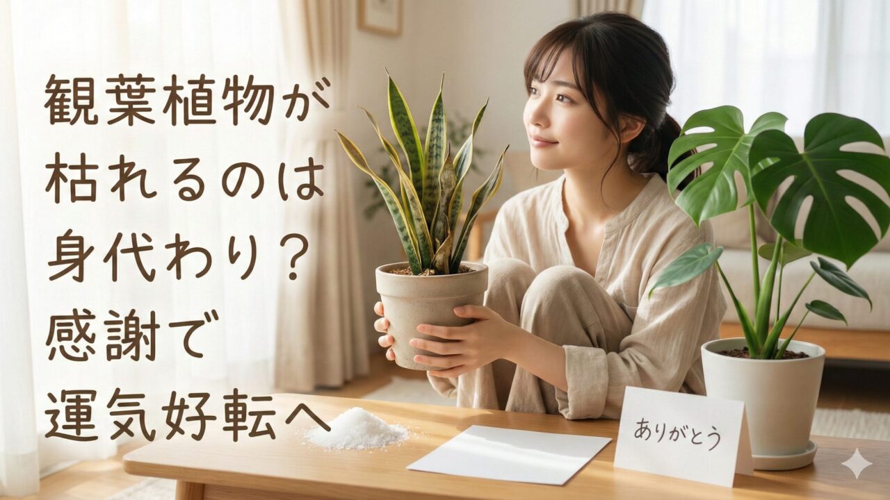 観葉植物が枯れるのは身代わり？不吉ではなく好転反応の前兆かもしれない