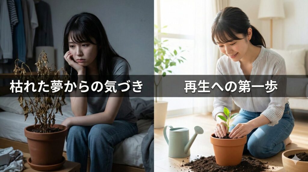 観葉植物が枯れる夢を再生の糧に