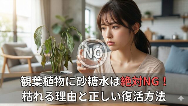 観葉植物に砂糖水は絶対NG！枯れる危険な理由と正しい復活方法を解説