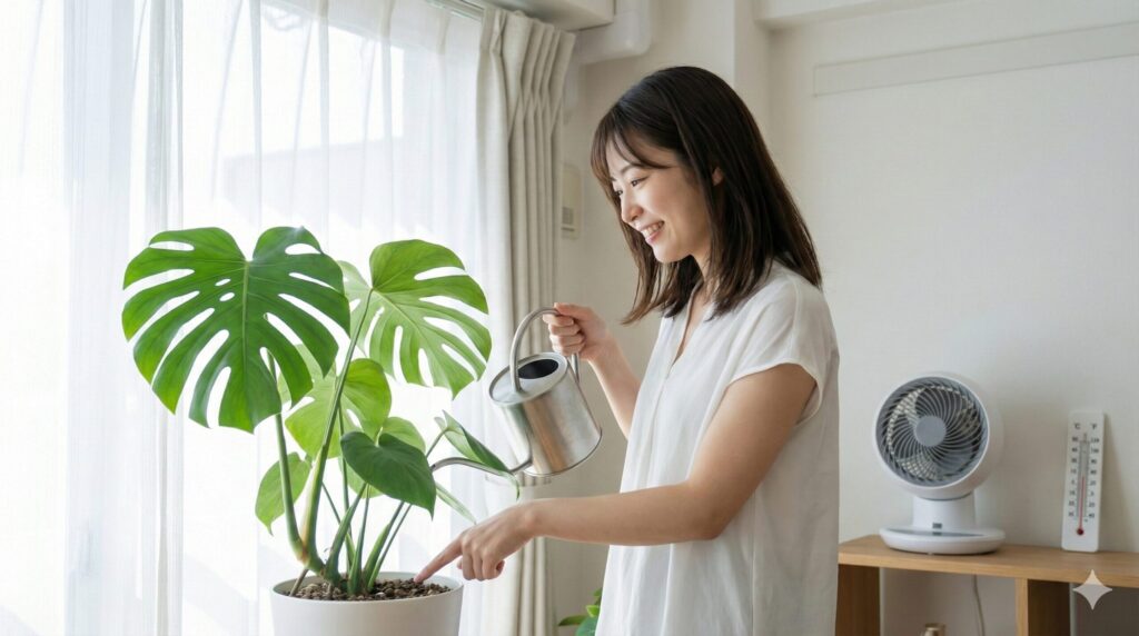 適切な水やりや置き場所で黒い変色を予防する