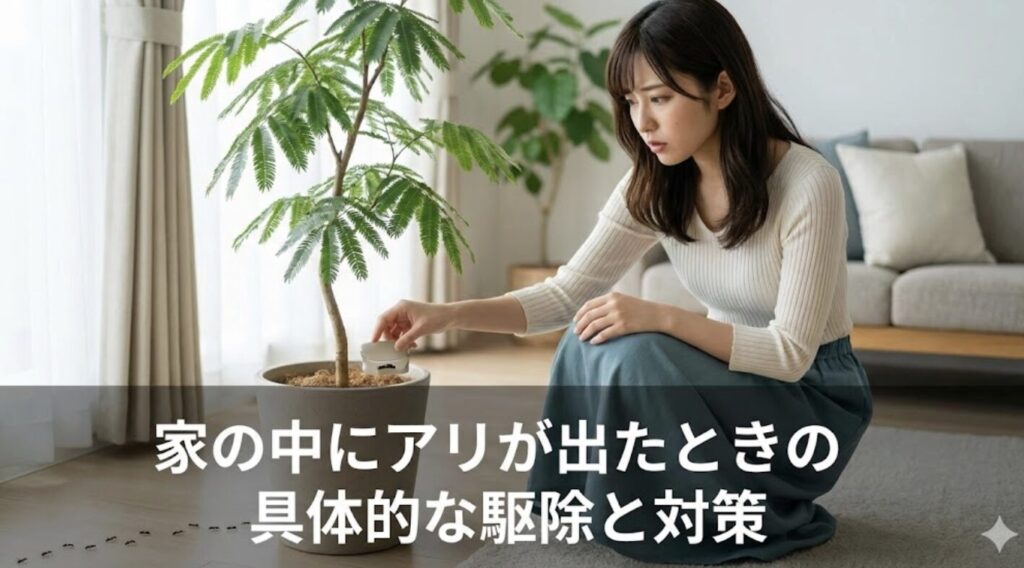 の中にアリが出たときの具体的な駆除と対策