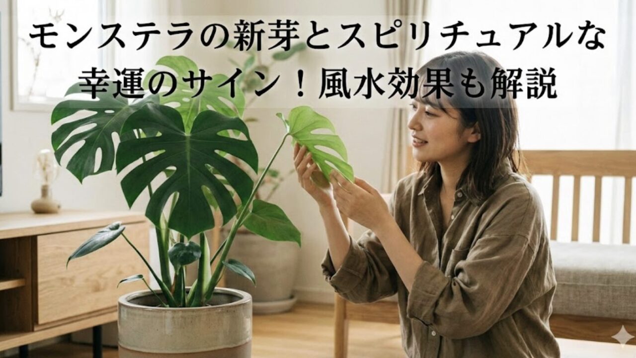 モンステラの新芽とスピリチュアルな意味！風水効果で金運を上げる秘訣