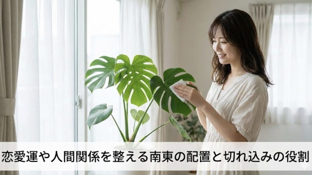 恋愛運や人間関係を整える南東の配置と切れ込みの役割