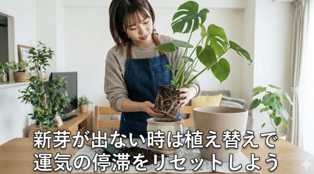 新芽が出ない時は植え替えで運気の停滞をリセットしよう