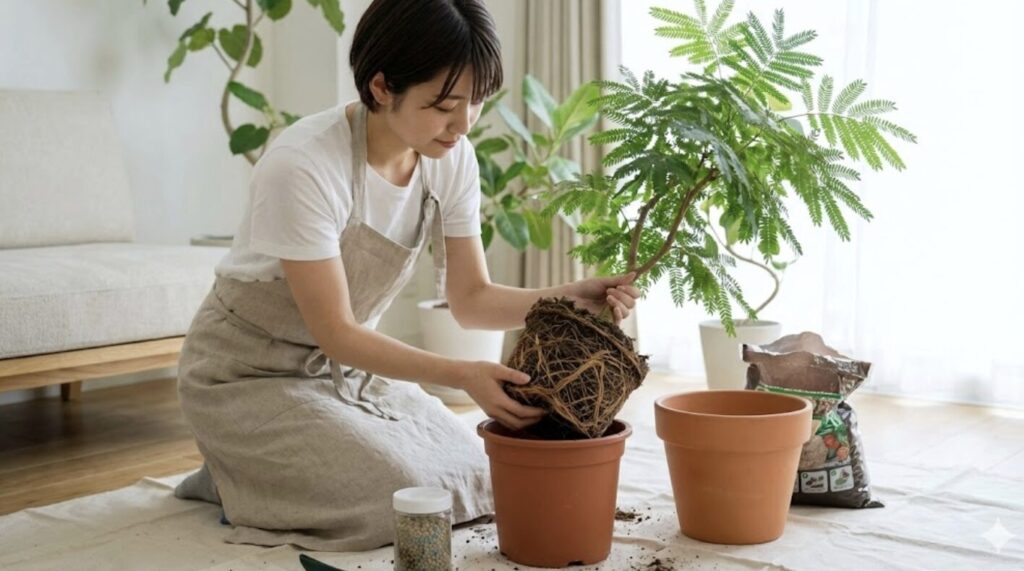 根詰まり解消の植え替えや元気に育つ肥料の選び方