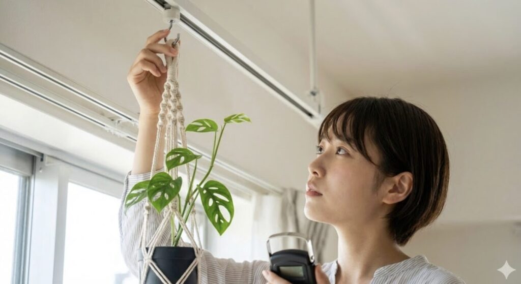 ダクトレールとフックの耐荷重を確認して落下を防ぐ