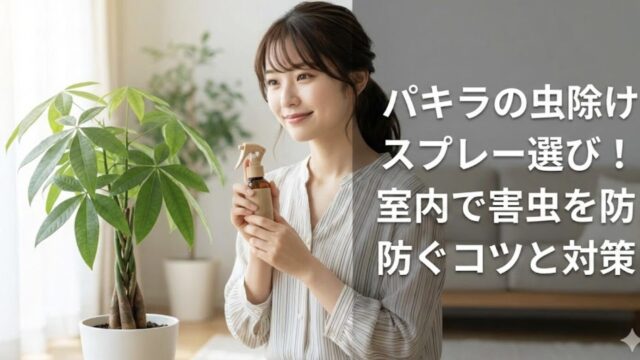 パキラの虫除けスプレーの選び方！室内で害虫を防ぐコツと対策を徹底解説
