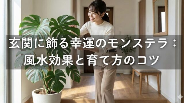 幸運を呼ぶ観葉植物！玄関にモンステラを置く風水効果と失敗しない育て方
