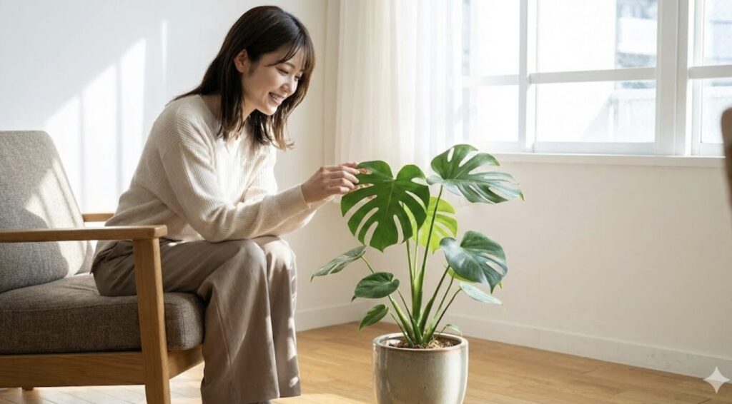 希望の光を導くモンステラの花言葉と風水の効果