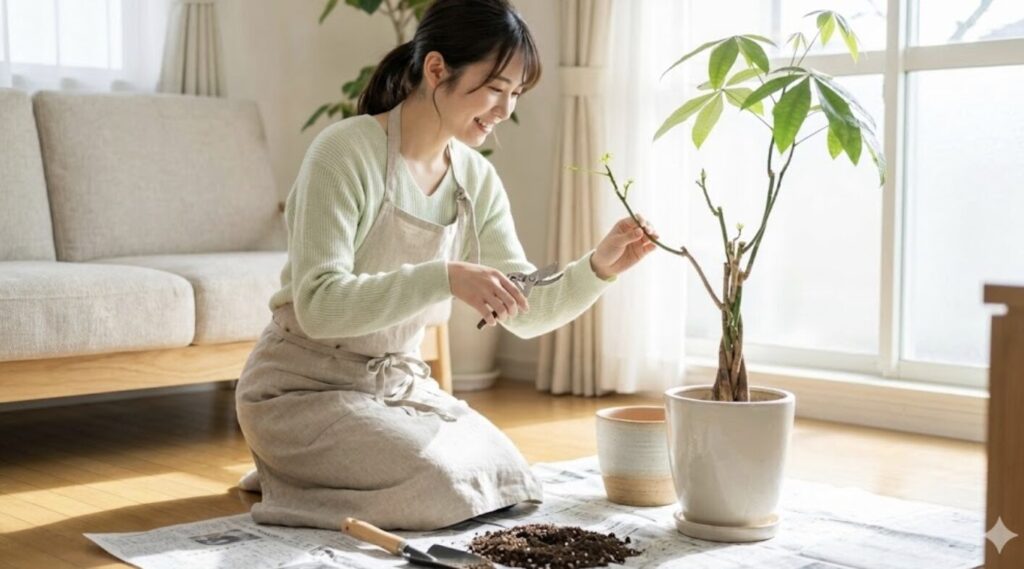 春の植え替えと剪定で新芽を促す方法