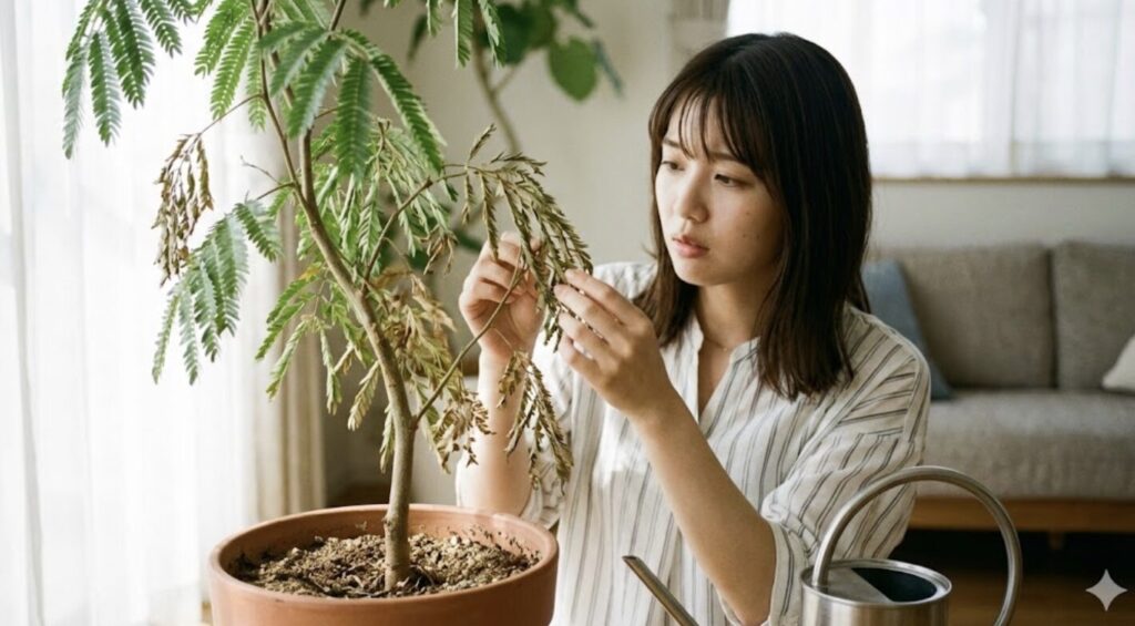 水切れで葉がパリパリになる原因と対処法